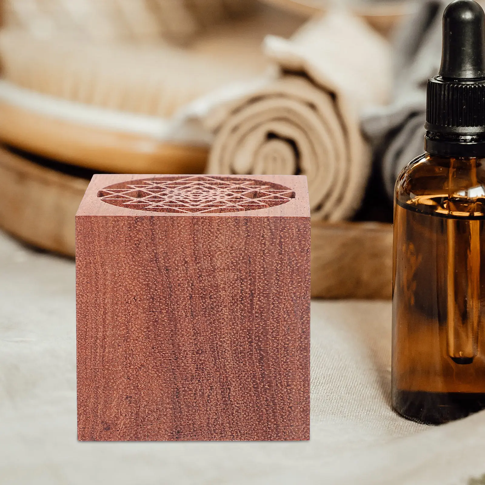 Handcrafted Wooden Essential Oil Diffuser Block Versatile Aromatherapy Diffuser for Home Office Yoga Study Car Non Fire