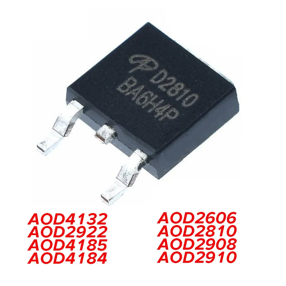 10PCS AOD4132 AOD2922 AOD4185 AOD4184 AOD2606 AOD2810 AOD2908 AOD2910 D4132 D2922 D4185 D4184 D2606 D2810 D2908 D2910 TO-252