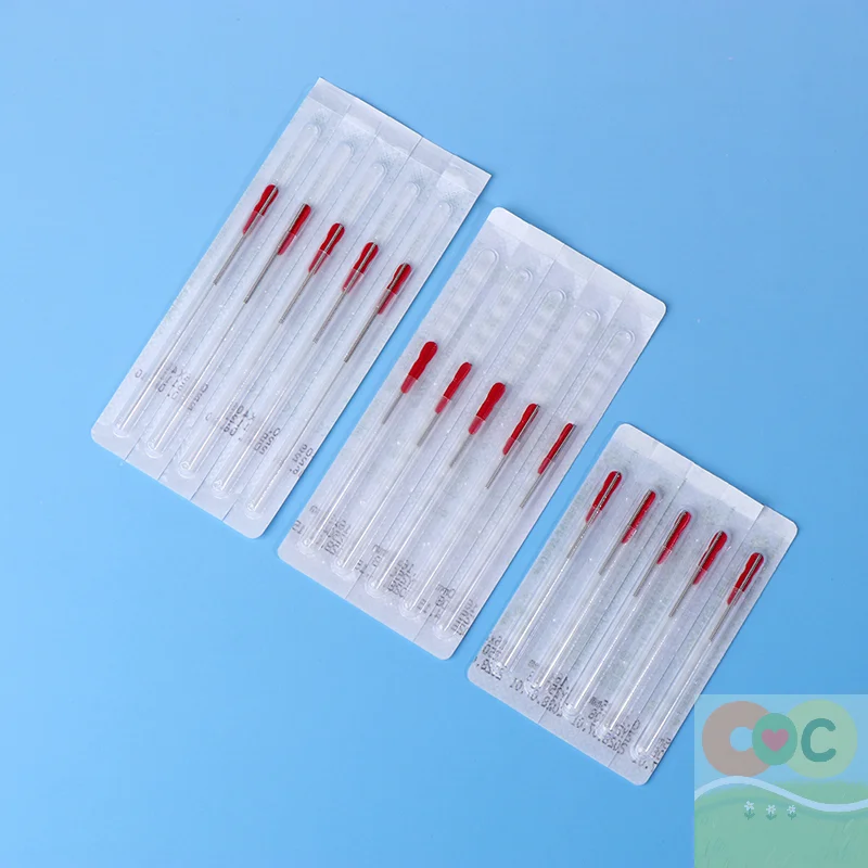 100 قطعة إبرة الوخز بالإبر القابل للتصرف الفولاذ المقاوم للصدأ مع أنبوب فردي قنية معقمة 1 إبرة مع 1 أنبوب توجيه #4