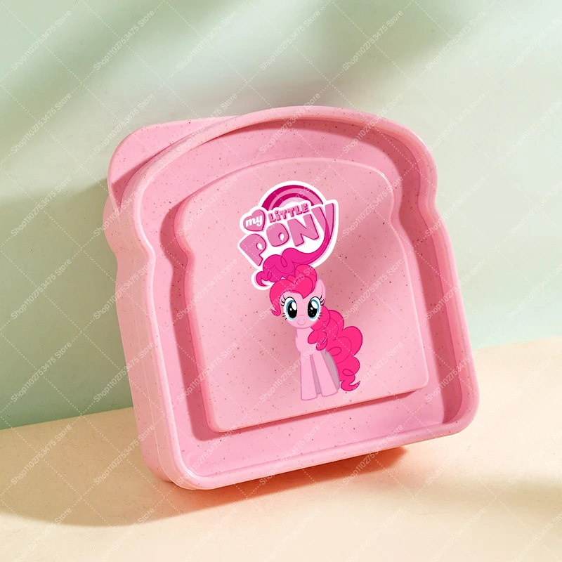 Lonchera Creativa de Dibujos Animados para Niños, Lonchera My Little Ponys para Frutas, Sándwiches y Pan, Contenedor de Alimentos Portátil de Plástico para Niñas