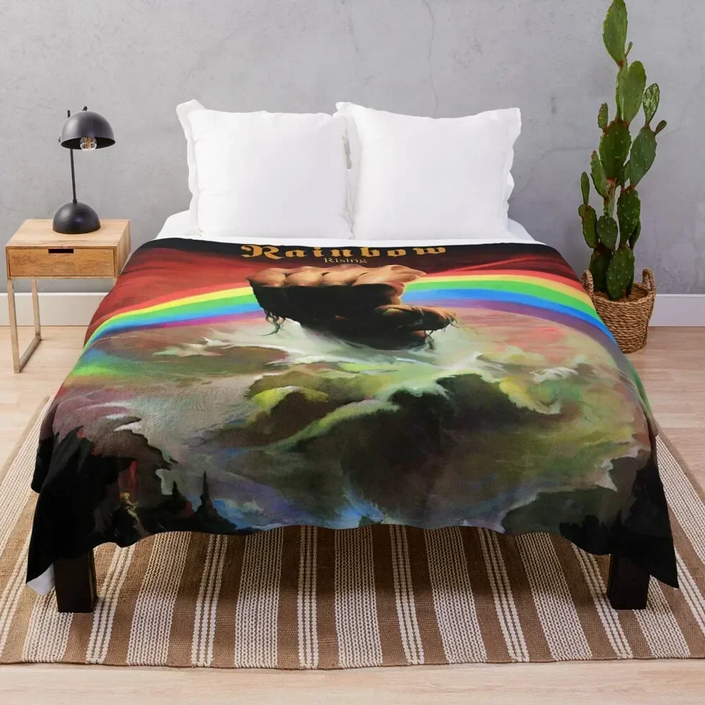 

Rainbow Rising: Classic Perfection Throw Blanket Color Fast Cozy Throw Blanket