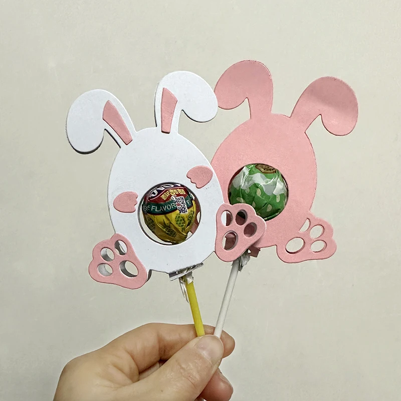 TP Easter Bunny Rabbit Lolly Holder Metal Cutting Dies Stencils for DIY Scrapbooking/album Decorative Embossing DIY Paper Cards