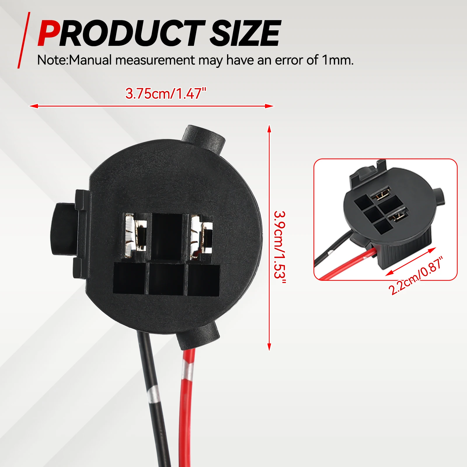 Pair OE-Spec H7 Bulb Socket Retainer Holder Adapters Compatible With Hyundai 2012-2018 Veloster 2013-2016 Genesis Coupe