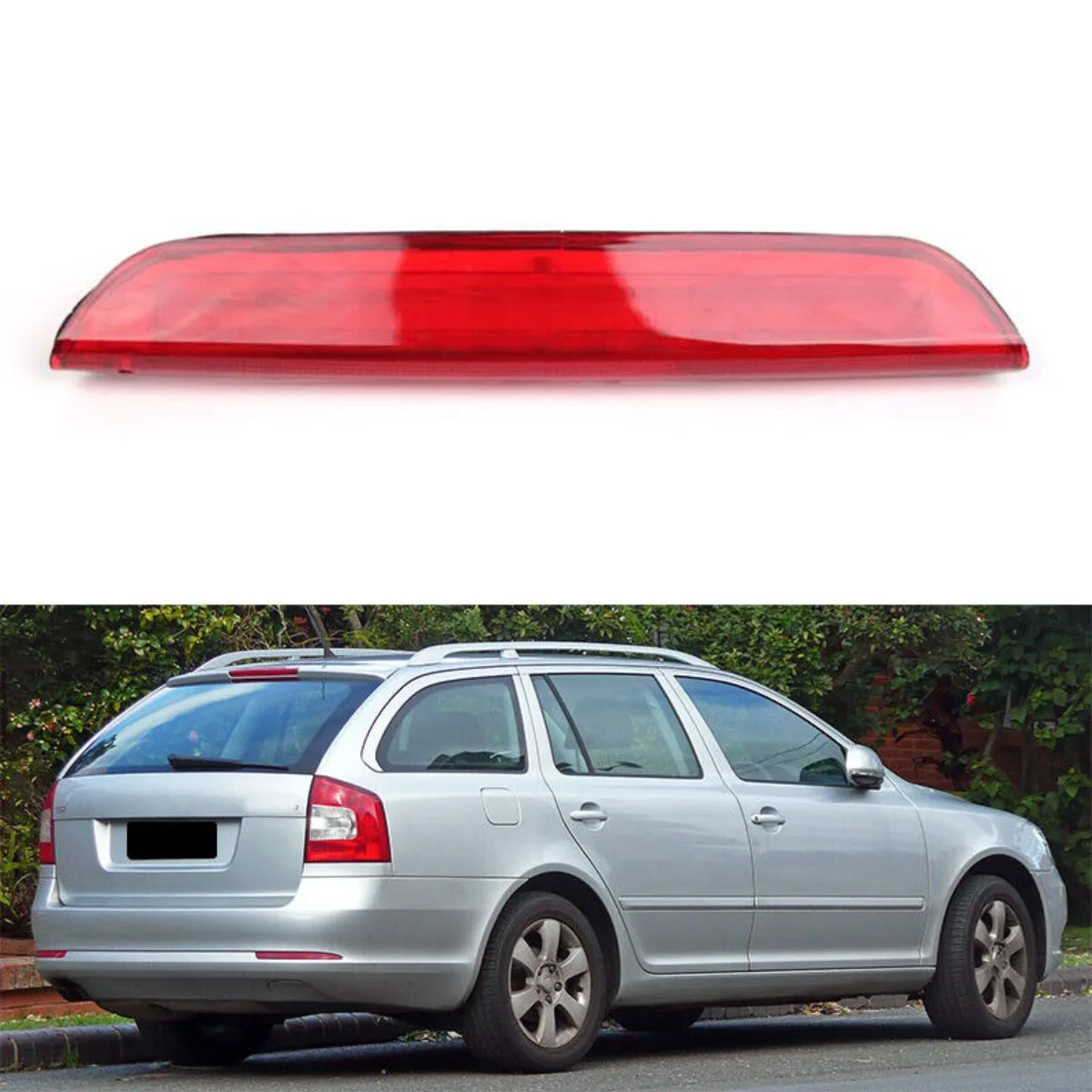 Tercera luz de freno roja para coche, lámpara de freno trasero de montaje alto, lámpara de señal para Skoda Octavia Mk2 Estate 2004-2013 1Z 9945097 C