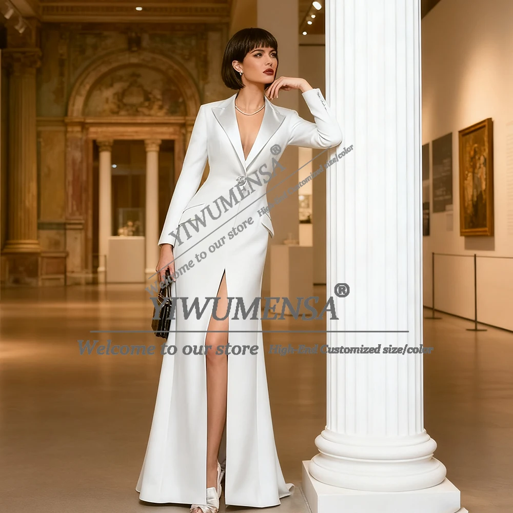 

Классический деловой костюм, женский однобортный пиджак, длинный индивидуальный женский пиджак для официальной вечеринки, выпускного вечера, цельный женский наряд, наряды
