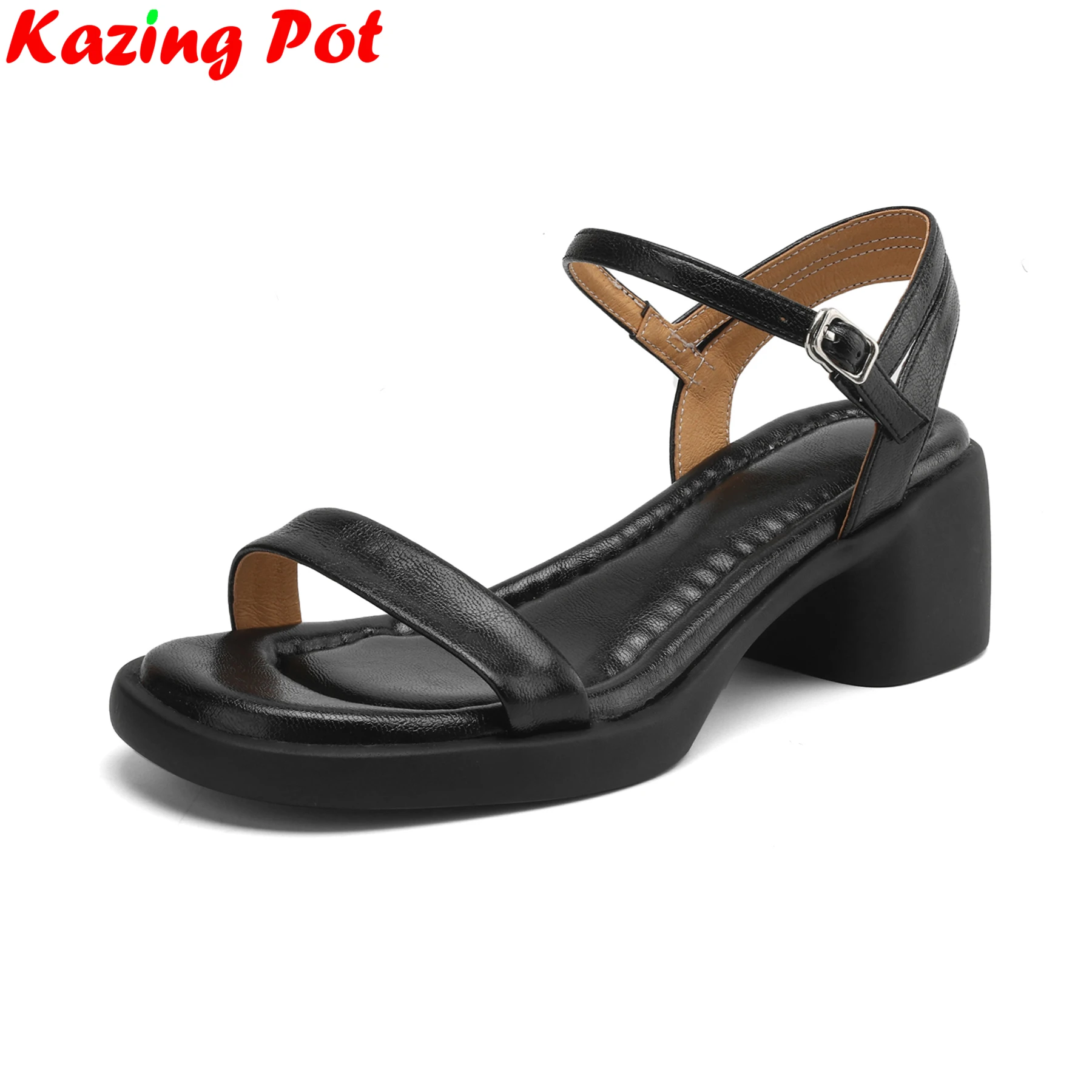 

Krazing Pot из овчины с открытым носком, лаконичные летние туфли на высоком каблуке для свиданий, роскошные дизайнерские современные удобные женские сандалии с открытой пяткой