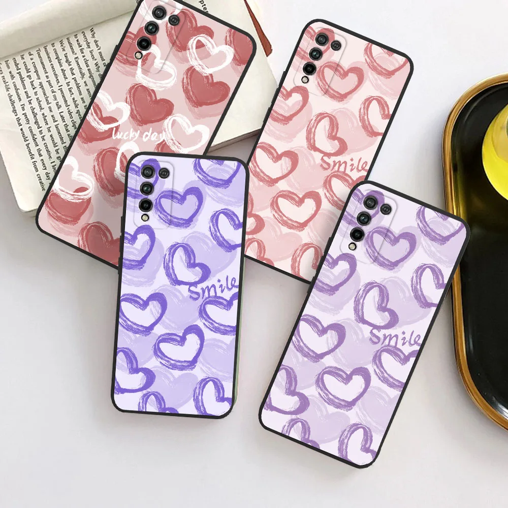 For Honor 10X Lite Case Cover Silicone Cute Love Back Cases for Huawei Honor 10X Lite Case TPU Phone Fundas Honor10X 10 X Lite