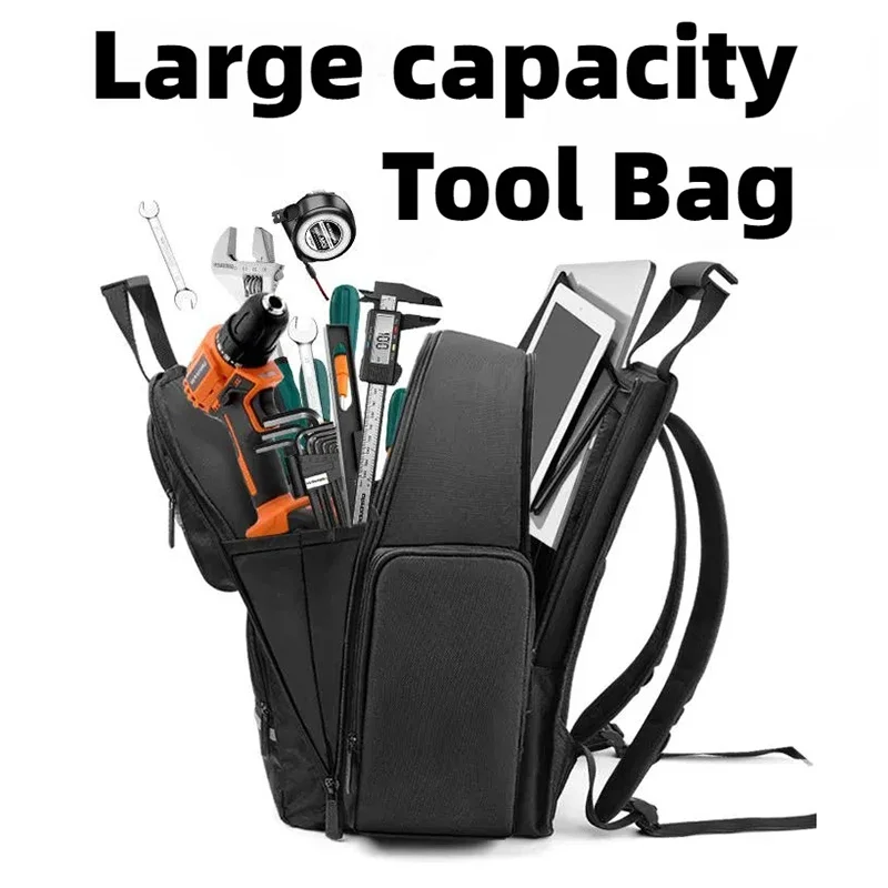 

Oxford Tool Bag Portable Tool Backpack Multifunction Storage Bags Electrician Professional Hardware Accessories Organize Tools