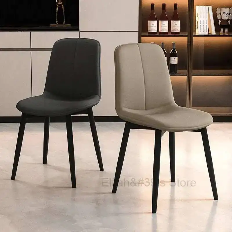 

Leather Dining Chair Accent Headboards Ergonomic Living Room Nordic Chair Modern Kitchen Chaises Salle Manger Leisure Furniture