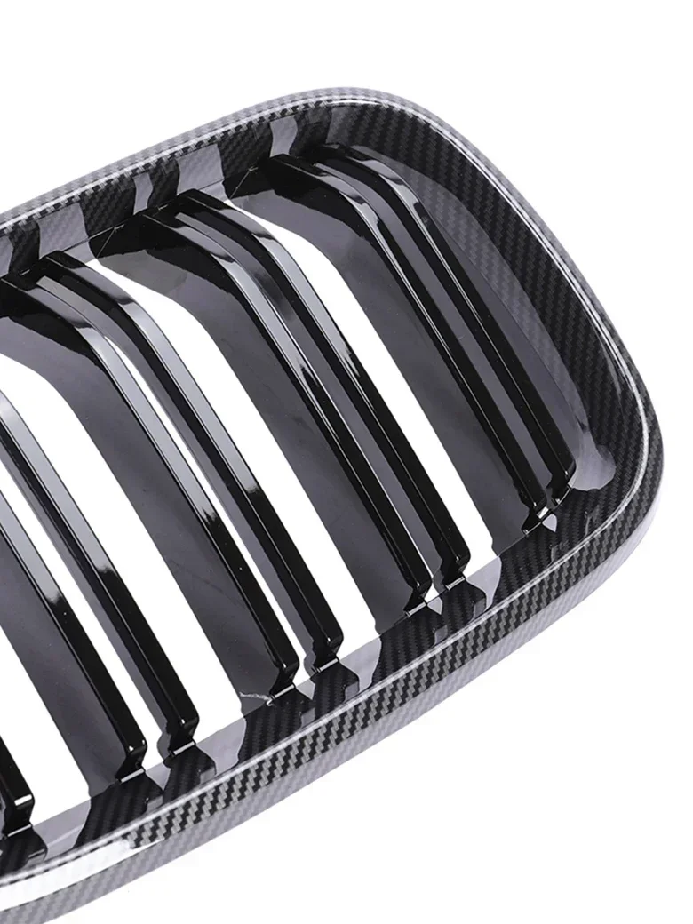 المصد الأمامي السفلي لشوايات الكلى من ألياف الكربون M Tech لون كروم مصبغة لسيارات BMW 2 Series F22 F23 2014 2015 2016 2017 2018 #3