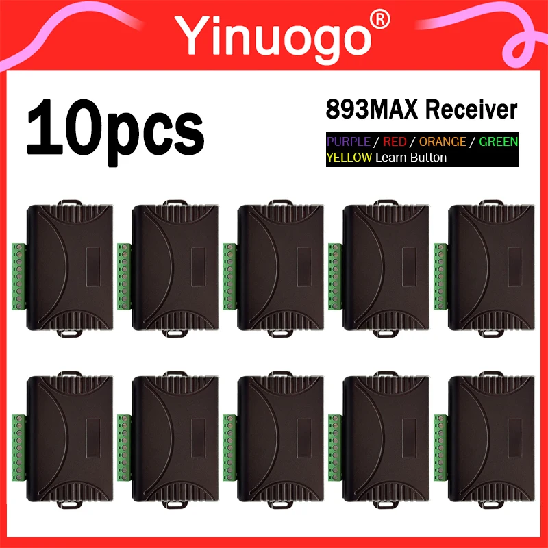 

10pcs 893MAX Receiver 12V DC 3 Channels For 890MAX 895MAX 893MAX-LMK 891LM 371LM 373LM 971LM 973LM Garage Door Opener