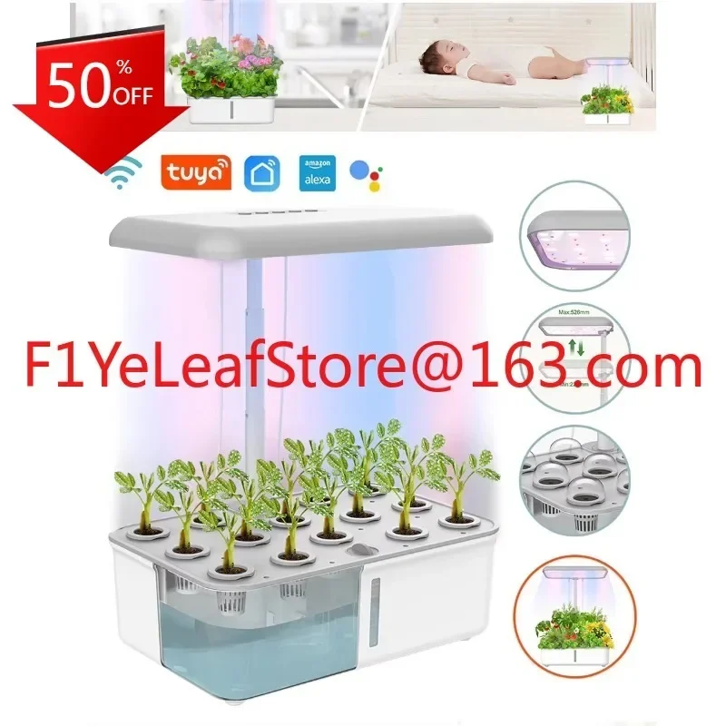 Hot salesWIFI Intelligent plant Hydroponic Machine   Hydroponics Growing System Garden Flowers Herb Seediing Planter Vegetables