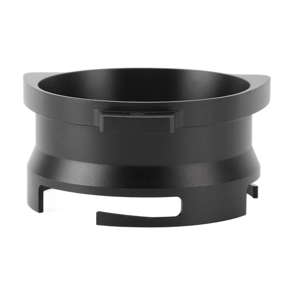 Aluminium Alloy Dosing Funnel Rotatable Splash Proof Coffee Dosing Ring Silver Black Coffee Dosing Funnel Coffee Brewing