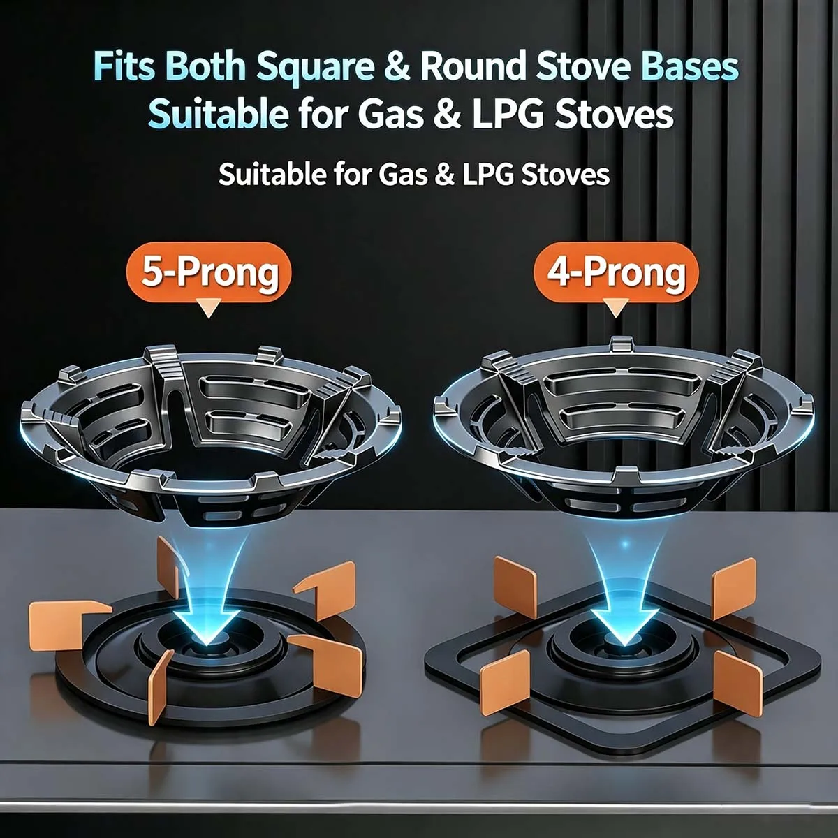 Universal Gas Cooktop Windproof Fire Concentrator Cover Kitchen Stove Heat Reflection Shield Energy Saving Anti-Wind Gas Burner