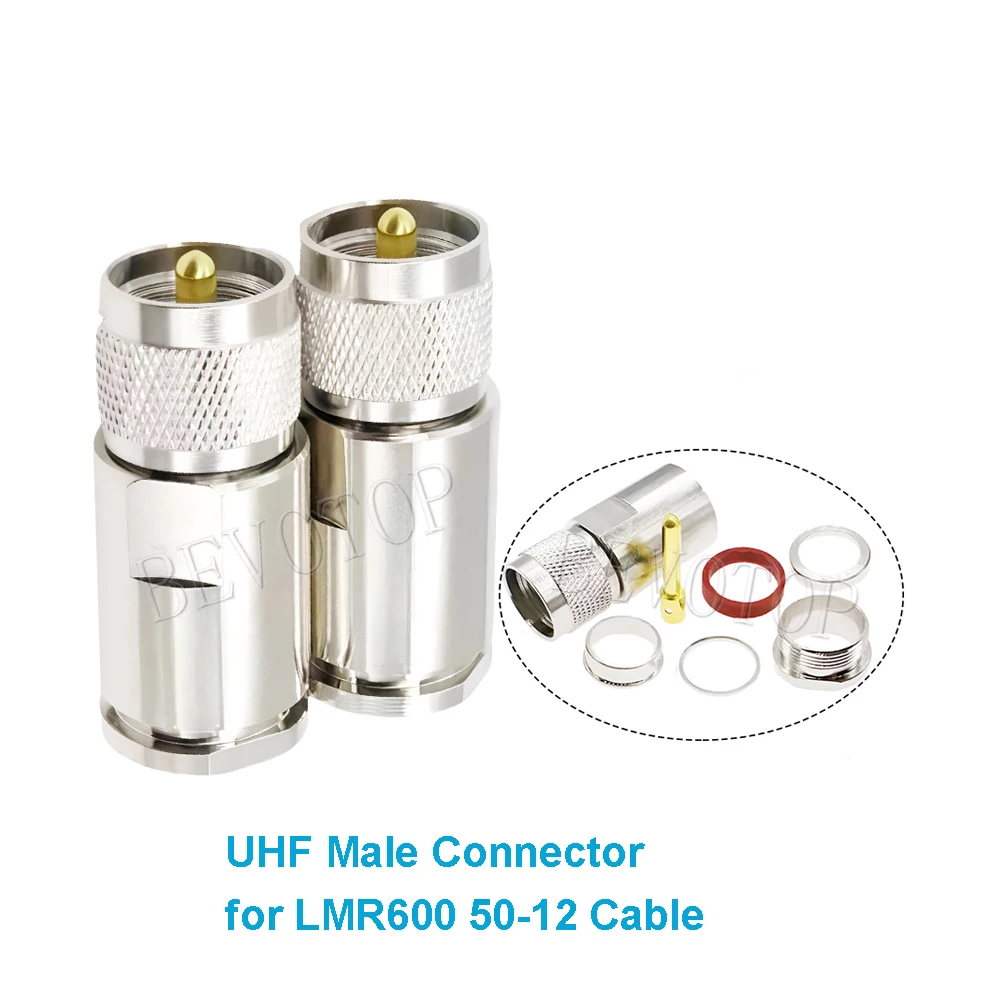 5PCS PL259 SO239 M SL16 UHF Male/Female Clamp Solder For LMR600 SYV50-12 12D-FB SYWV50-12 Cable Brass RF Coaxial BEVOTOP Adapter