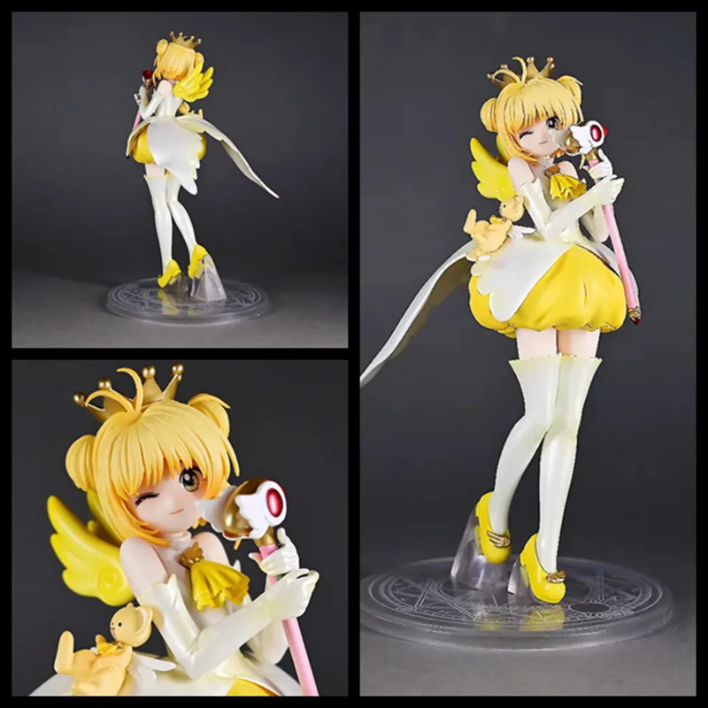 

Cardcaptor Sakura Kinomoto Sakura Vol.2 Figure & Kero Plush Figurine Anime Desktop Decoration Computer Case Ornament Collectible