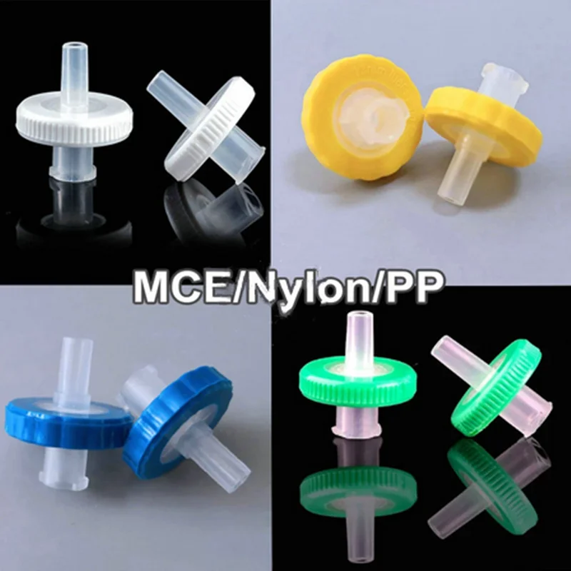 

100pcs/bag Lab Disposable13mm 25mm Plastic Syringe Filter with MCE/Nylon/PP Microporous Membrane