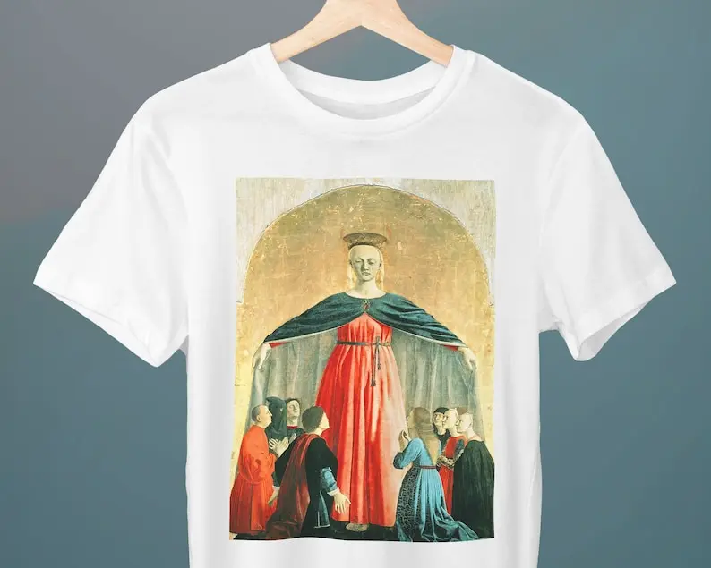 Our Lady of Mercy, Madonna della Misericordia, Piero della Francesca Painting, Unisex T-Shirt, Gift for Her, Gift for Him