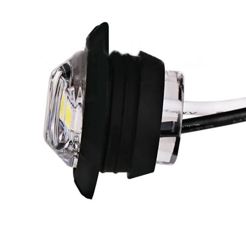 2pcs 12V 24V Universal LED Side Marker Light Multi-Function Turn Signal Stop Tail Warning Lamp for Car Truck Trailer Bus