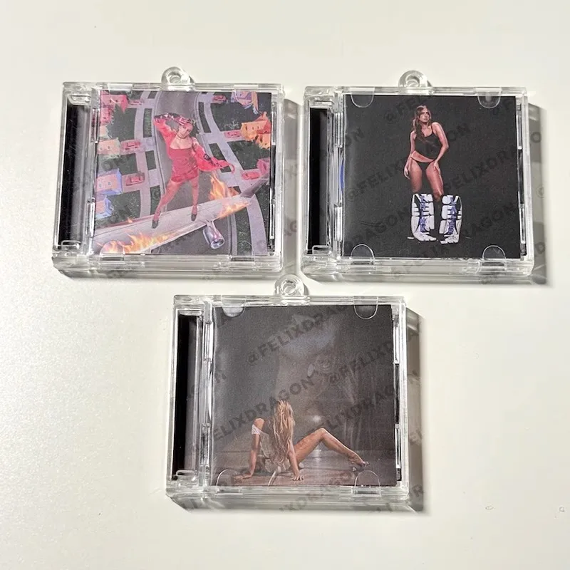 Tate McRae MINI música CD llavero NFC juegan canciones tan cerca de qué álbum piensa más tarde música llavero Cosplay colgante Accesorios