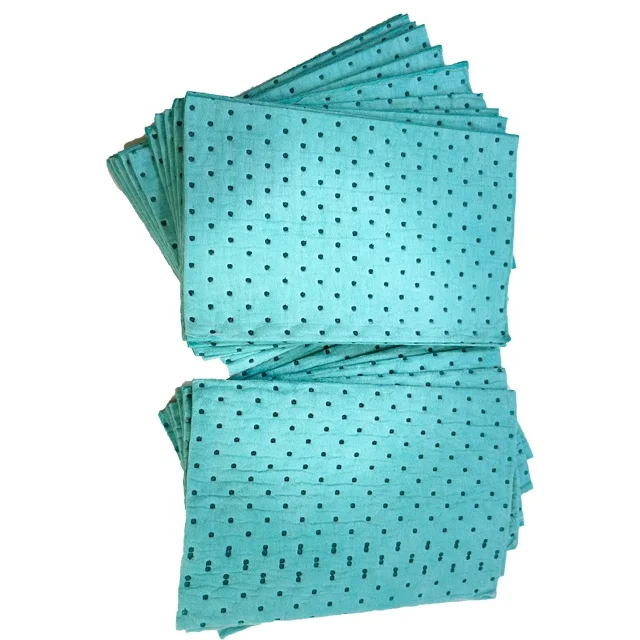 Nuovo tappetino monouso pesante verde polipropilene al 100% in fabbrica per cuscinetti assorbenti chimici e cuscinetti assorbenti per olio