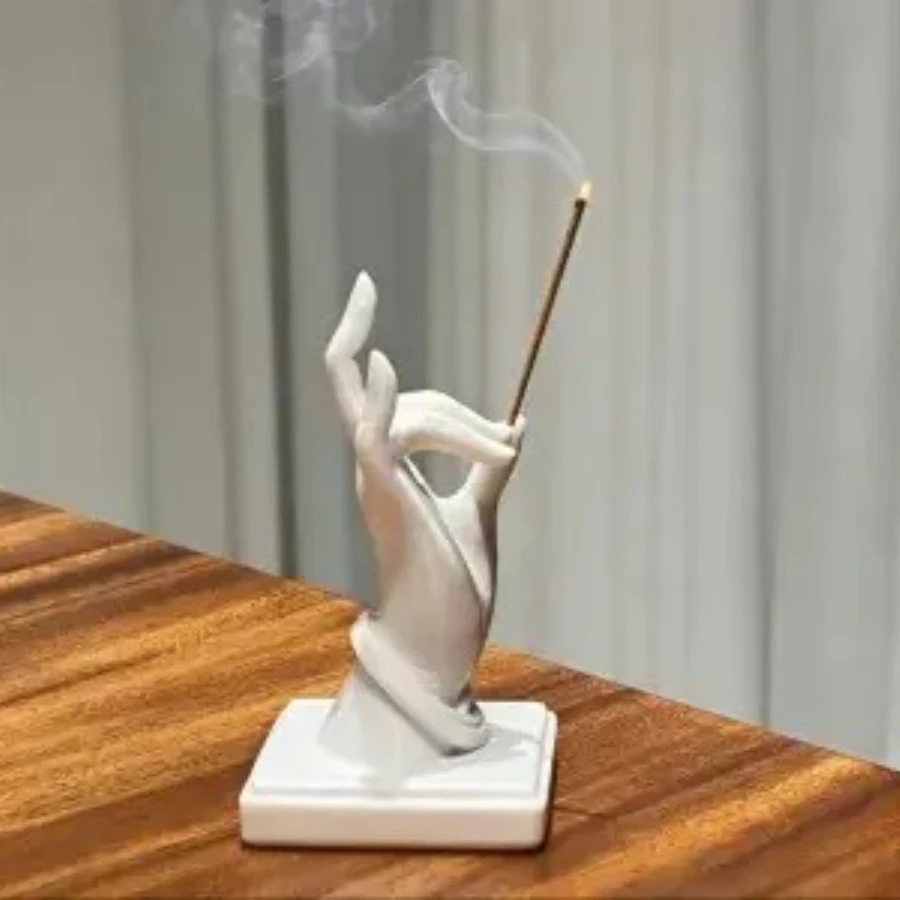 Buddha Hand Incense Holder Zen Mudra Hand Shaped Incense Stick Burner for Meditation  Home Decor PLA Material Finger Insertion