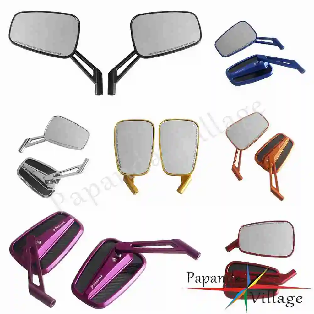 Durable Multicolor Carbon Fiber Motorcycle Adjustable Rear View Mirrors For Harley Honda Kawasaki Yamaha Suzuki BMW Pan America