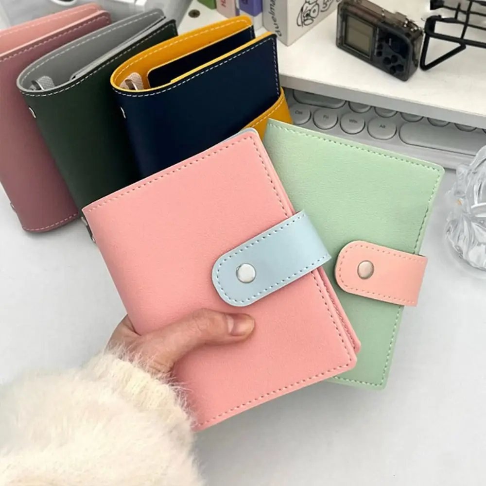 Simple Mini Loose Leaf Notebook M5 PU 45Sheets Portable Notebook Schedule Blank Page DIY Binder Notebook Diary