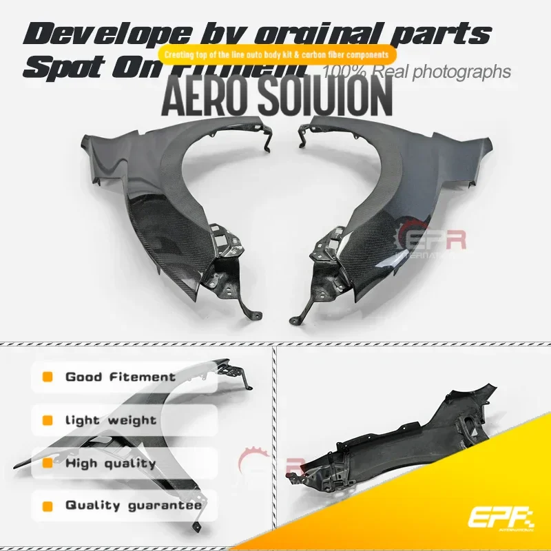 

Car Accessories For Honda FK8 CIVIC TYPE-R OEM Carbon Fiber Front Fender Glossy Finish Wheel Flare Arch Fibre Tuning Drift Cover