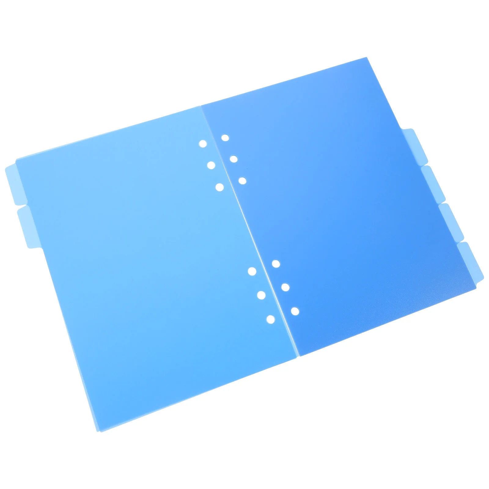 6 Pcs Blue Separator Page Detachable Binder Tabs The Notebook Dividing Line Plastic Dividers Pp Index Notepad Labels