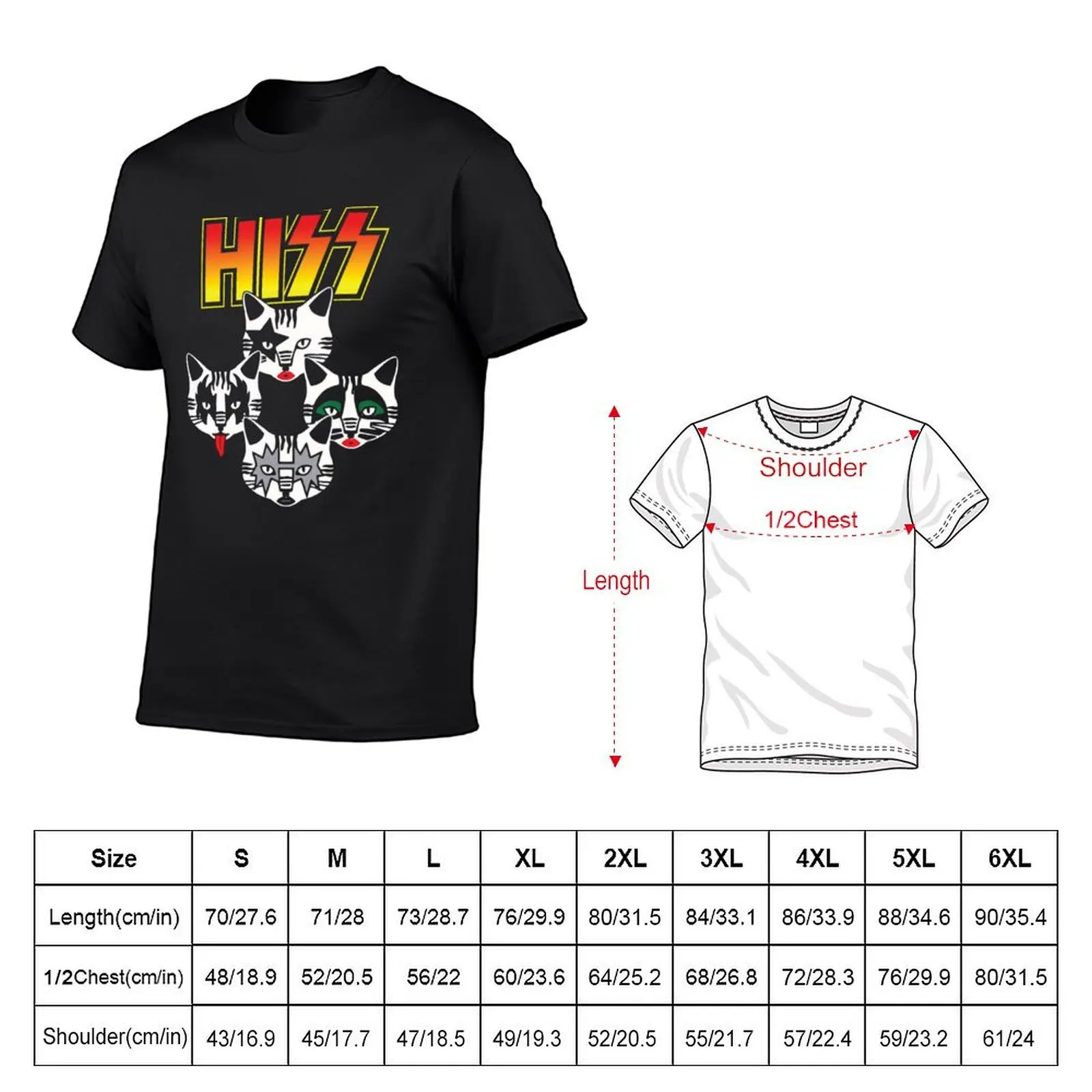 Hiss Cats Band Hiss مضحك القط القطط مطابقة هدية عاشق الفرقة تي شيرت عيد الحب الملابس طبعة جديدة رجالي مضحك تي شيرت
