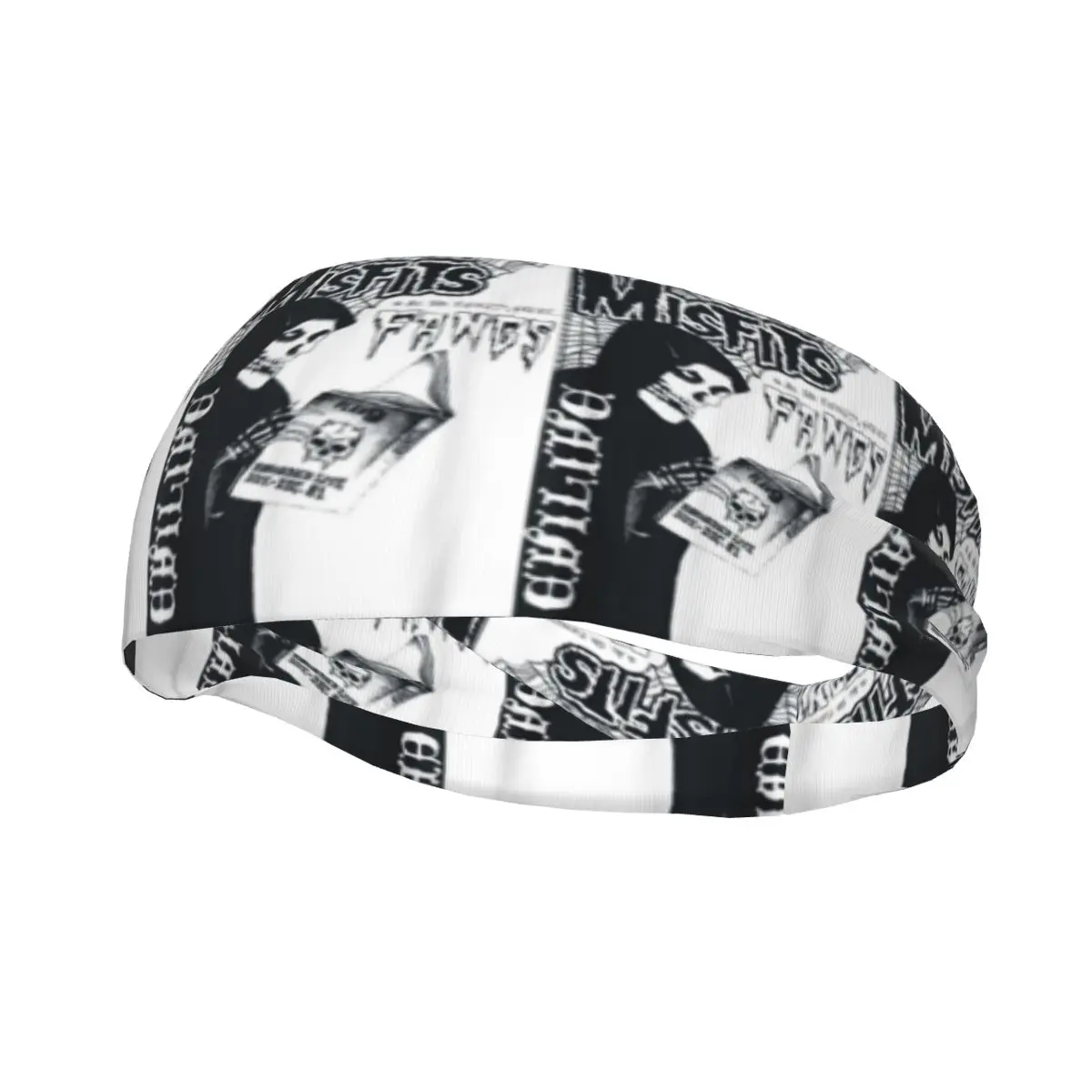 Misfits Heavy Metal Headband Sweat Bandage Music Hair Bands Outdoor Sport Sweatband Sports Safety for Men