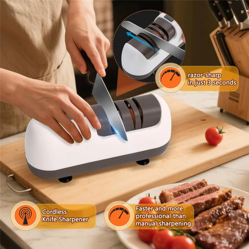 

【УКОВАНО】Беспроводная электрическая точилка для ножей Электрическая точилка для ножей Электрическая точилка для ножей для всех ножей