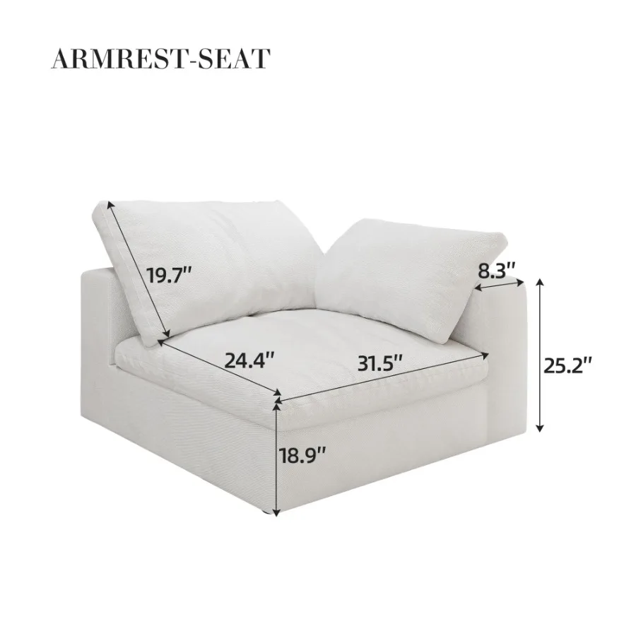 sofá asiento con reposabrazos.