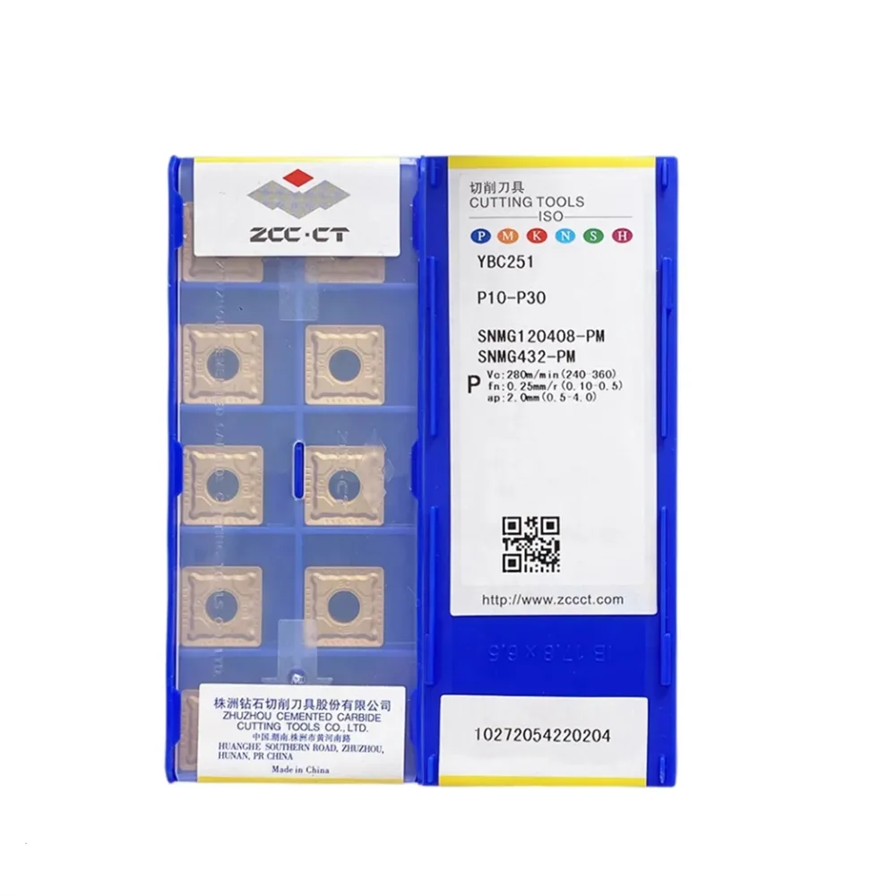 ZCC.CT Original Carbide insert SNMG120404 SNMG120408 SNMG120412-PMCutting tools CNC External Turning Tool Lathe steel processing