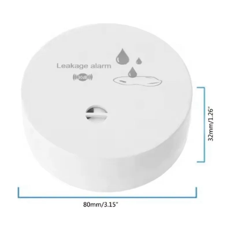 3Pcs Wireless Water Leak Detector Alarm, 360° Ceiling Mount-Y41A