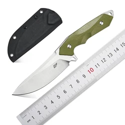 Eafengrow EF122 Fixed Blade Knife D2 Steel Blade G10 Handle Pocket Knives Fixed Knife Kydex Sheaths Outdoor Camping EDC Tool