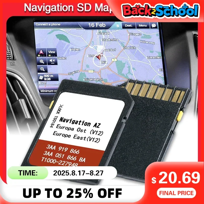 

RNS 315 Ost for VW Skoda Amundsen Seat Media Syetem 2.1 East EU 3AA919866A Sat Nav Card Navigation Maps