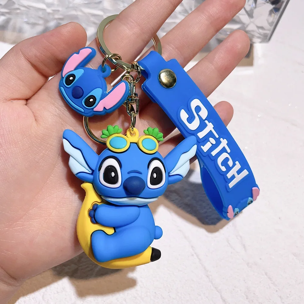 New Summer Party Stitch Keychain Disney Doll Creative Car Keychain Student Backpack Pendant Christmas Halloween Birthday Gift