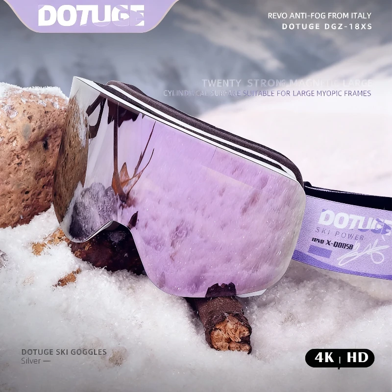 

​​DOTUGE Ski Goggles Magnetic Polarized Anti Fog for Adults Outdoor Mountaineering Cycling​​
