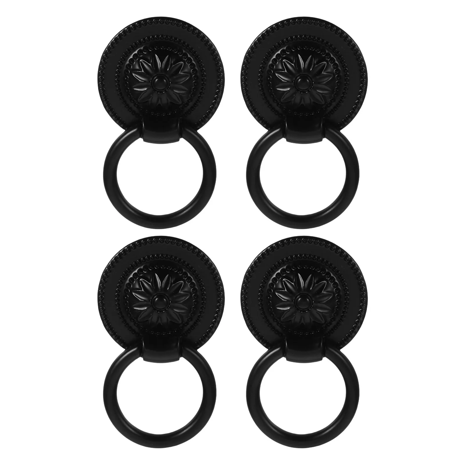 

4Pcs Vintage Style Drawer Pulls Decorative Retro Flower Handles Cabinet Hardware for Dressers Drawer Pulls Vintage Style