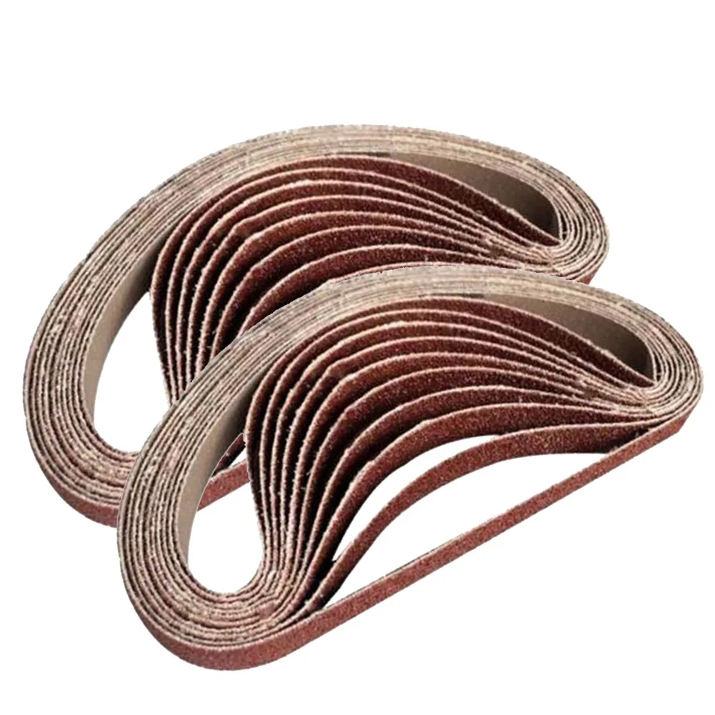 

20 шт. шлифовальные ленты 15x452 мм, зернистость 60 240 для адаптера шлифовальной машины M10, полировальный станок, используемый для дерева, металла и ткани