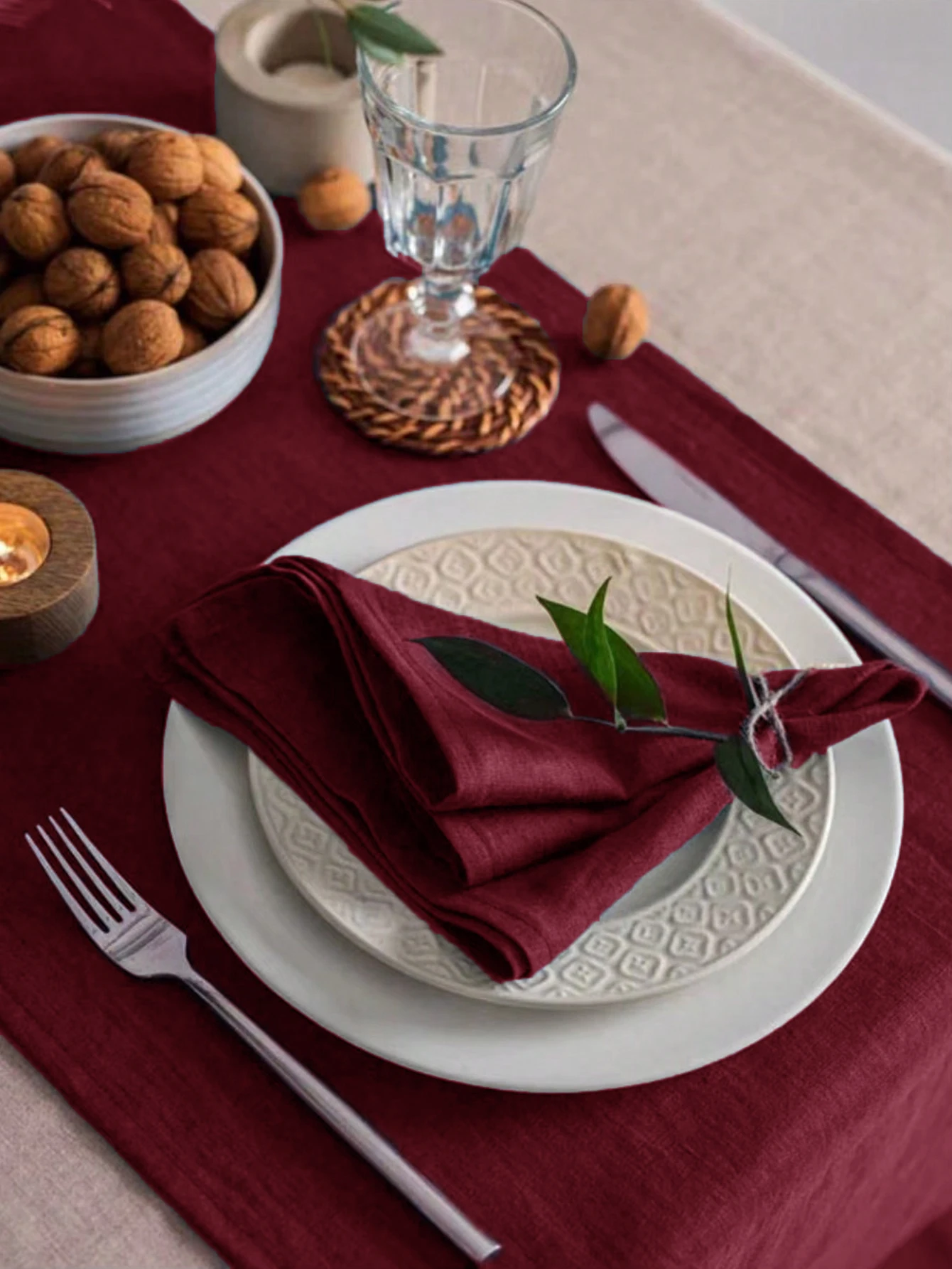 Set Of 6/12/24 40x40cm Casual Striped Napkins Suitable For Picnics, Parties, Gatherings, Iiving Rooms, Dining Rooms, Daily Home