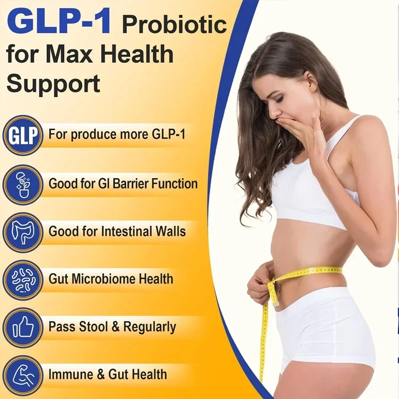 GLP-1 Probiotics | 300 Billion AFU Akkermansia, Suitable for GLP-1 Production, Digestion, Gut, Immunity, 60 Capsules