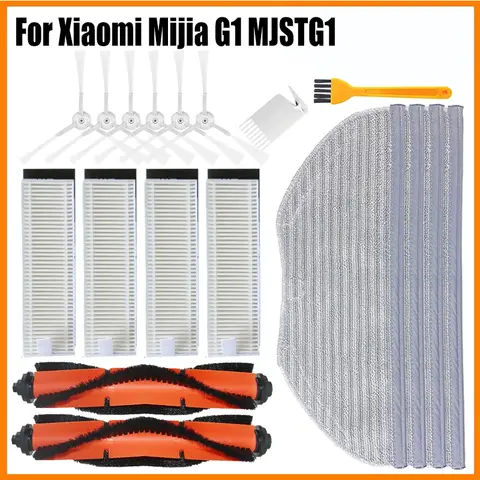 메인 롤러 사이드 브러시 헤파 필터, 샤오미 미지아 G1 MJSTG1 로봇 진공 청소기 필수 예비 부품, 걸레 헝겊 천 액세서리 Best5