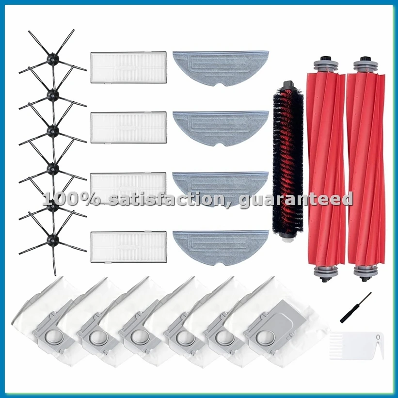 

Запчасти для робота-пылесоса S7 MaxV Ultra, S7 Pro Ultra: основная и боковые щетки, HEPA-фильтр, салфетки для влажной уборки, мешки для сбора пыли - ABLM