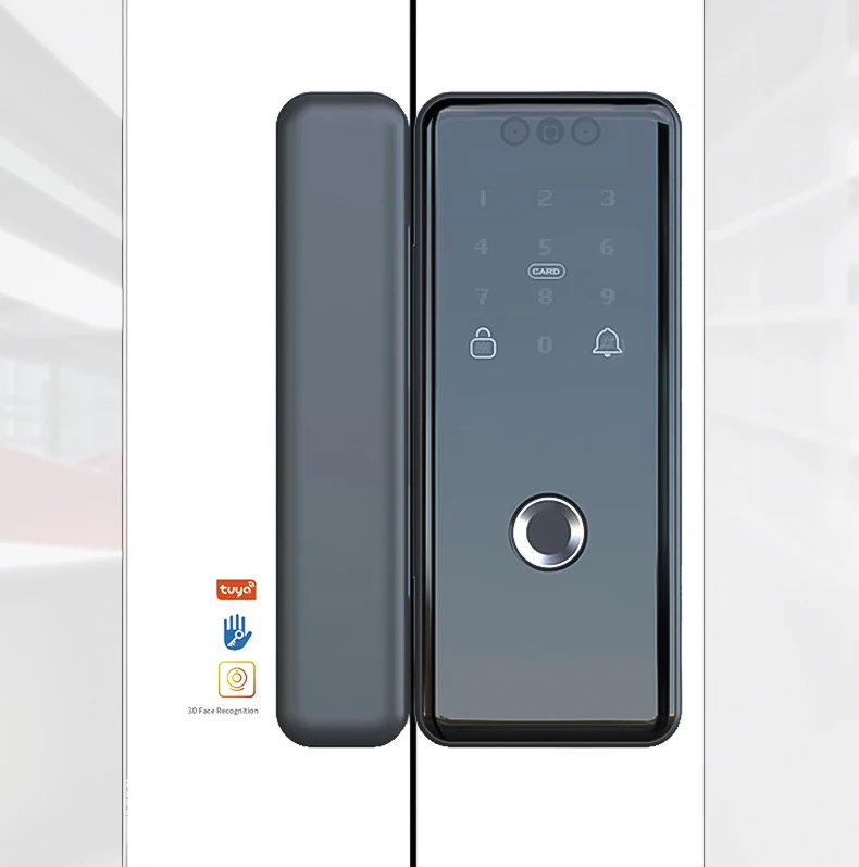 

zc02 Smart Electronic Door Locks Double Side Sliding Glass Door Lock Smart Fingerprint Door Lock