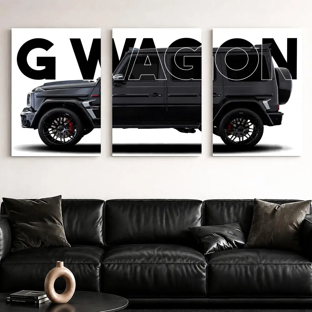 Stylish SUV Design Framed Wall Painting Ready to Hang Canvas Wall Art Poster for Bedroom Living Room Home Decor Gift