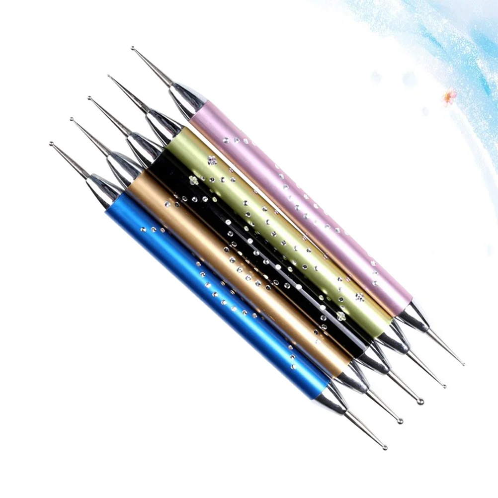 5 قطعة فندان تشكيل التنقيط طقم أدوات لينة مرنة نصائح النقش القلم لتزيين الكعكة تتبع نحت نمط القلم DIY بها بنفسك