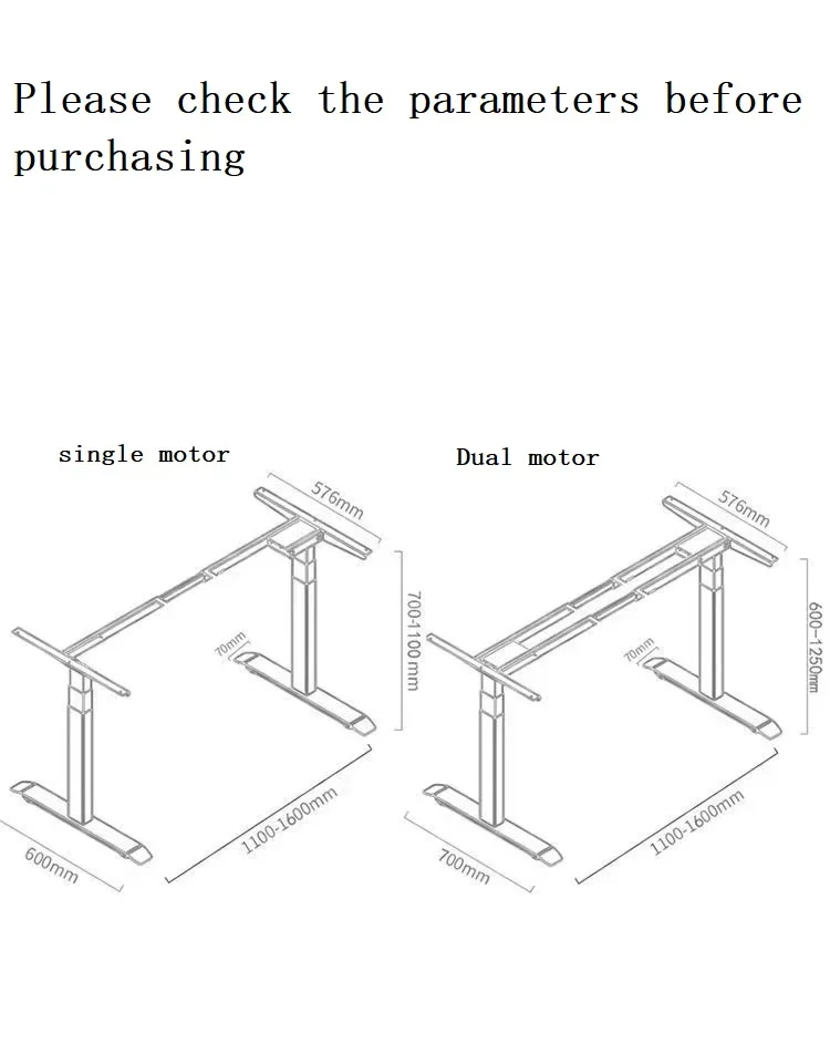 Electric Stand Up Desk Lifting Desk Frame Height Adjustable Standing Desk Ergonomic Memory Control Home Office Sit Stand Desk